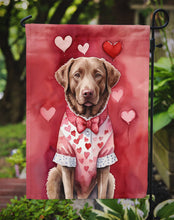 Load image into Gallery viewer, Chesapeake Bay Retriever Valentine’s Day Garden Flag – Dog-Themed Heart Yard Decor