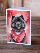 Load image into Gallery viewer, Chow Chow My Valentine Greeting Cards - Blank Note Cards – 8-Pack of Artist-Designed Cards with Envelopes