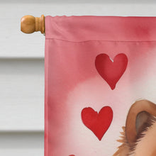 Load image into Gallery viewer, Chow Chow My Valentine House Flag