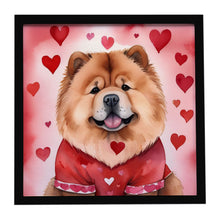 Load image into Gallery viewer, Chow Chow My Valentine Framed Metal Print