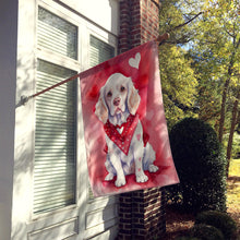 Load image into Gallery viewer, Clumber Spaniel My Valentine House Flag