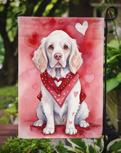 Load image into Gallery viewer, Clumber Spaniel Valentine’s Day Garden Flag – Dog-Themed Heart Yard Decor