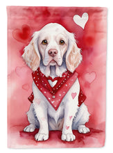 Load image into Gallery viewer, Clumber Spaniel Valentine’s Day Garden Flag – Dog-Themed Heart Yard Decor