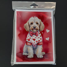 Load image into Gallery viewer, Cockapoo My Valentine Greeting Cards - Blank Note Cards – 8-Pack of Artist-Designed Cards with Envelopes