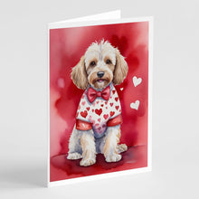 Load image into Gallery viewer, Cockapoo My Valentine Greeting Cards - Blank Note Cards – 8-Pack of Artist-Designed Cards with Envelopes