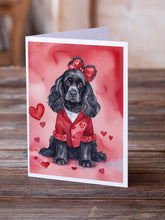 Load image into Gallery viewer, Cocker Spaniel My Valentine Greeting Cards - Blank Note Cards – 8-Pack of Artist-Designed Cards with Envelopes