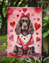 Load image into Gallery viewer, Cocker Spaniel Valentine’s Day Garden Flag – Dog-Themed Heart Yard Decor