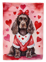 Load image into Gallery viewer, Cocker Spaniel Valentine’s Day Garden Flag – Dog-Themed Heart Yard Decor