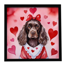 Load image into Gallery viewer, Cocker Spaniel My Valentine Framed Metal Print