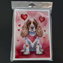 Load image into Gallery viewer, Cocker Spaniel My Valentine Greeting Cards - Blank Note Cards – 8-Pack of Artist-Designed Cards with Envelopes