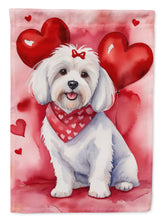 Load image into Gallery viewer, Coton de Tulear My Valentine House Flag