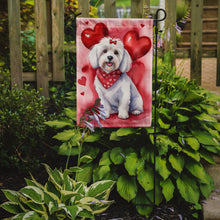 Load image into Gallery viewer, Coton de Tulear Valentine’s Day Garden Flag – Dog-Themed Heart Yard Decor