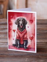 Load image into Gallery viewer, Curly-Coated Retriever My Valentine Greeting Cards - Blank Note Cards – 8-Pack of Artist-Designed Cards with Envelopes