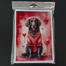 Load image into Gallery viewer, Curly-Coated Retriever My Valentine Greeting Cards - Blank Note Cards – 8-Pack of Artist-Designed Cards with Envelopes