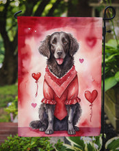 Load image into Gallery viewer, Curly-Coated Retriever Valentine’s Day Garden Flag – Dog-Themed Heart Yard Decor
