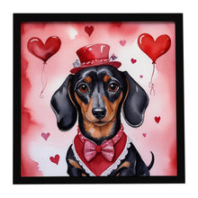Load image into Gallery viewer, Dachshund My Valentine Framed Metal Print
