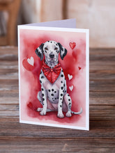 Load image into Gallery viewer, Dalmatian My Valentine Greeting Cards - Blank Note Cards – 8-Pack of Artist-Designed Cards with Envelopes