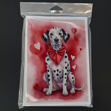 Load image into Gallery viewer, Dalmatian My Valentine Greeting Cards - Blank Note Cards – 8-Pack of Artist-Designed Cards with Envelopes