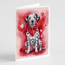 Load image into Gallery viewer, Dalmatian My Valentine Greeting Cards - Blank Note Cards – 8-Pack of Artist-Designed Cards with Envelopes