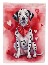 Load image into Gallery viewer, Dalmatian Valentine’s Day Garden Flag – Dog-Themed Heart Yard Decor
