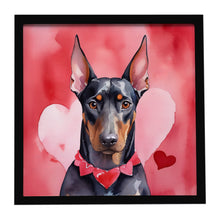 Load image into Gallery viewer, Doberman Pinscher My Valentine Framed Metal Print