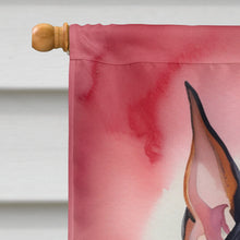Load image into Gallery viewer, Doberman Pinscher My Valentine House Flag