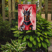 Load image into Gallery viewer, Doberman Pinscher Valentine’s Day Garden Flag – Dog-Themed Heart Yard Decor