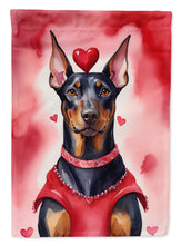 Load image into Gallery viewer, Doberman Pinscher Valentine’s Day Garden Flag – Dog-Themed Heart Yard Decor