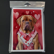 Load image into Gallery viewer, Dogue de Bordeaux My Valentine Greeting Cards - Blank Note Cards – 8-Pack of Artist-Designed Cards with Envelopes