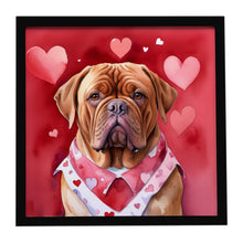 Load image into Gallery viewer, Dogue de Bordeaux My Valentine Framed Metal Print