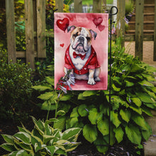 Load image into Gallery viewer, English Bulldog Valentine’s Day Garden Flag – Dog-Themed Heart Yard Decor