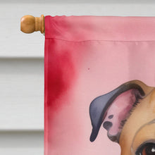Load image into Gallery viewer, English Bulldog My Valentine House Flag