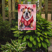 Load image into Gallery viewer, English Bulldog Valentine’s Day Garden Flag – Dog-Themed Heart Yard Decor