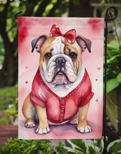 Load image into Gallery viewer, English Bulldog Valentine’s Day Garden Flag – Dog-Themed Heart Yard Decor