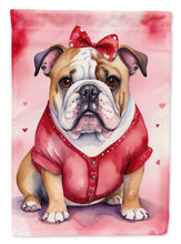Load image into Gallery viewer, English Bulldog Valentine’s Day Garden Flag – Dog-Themed Heart Yard Decor