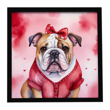 Load image into Gallery viewer, English Bulldog My Valentine Framed Metal Print