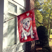Load image into Gallery viewer, English Bulldog My Valentine House Flag