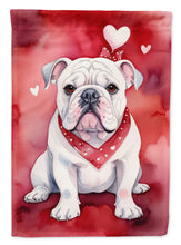 Load image into Gallery viewer, English Bulldog My Valentine House Flag