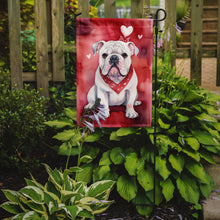 Load image into Gallery viewer, English Bulldog Valentine’s Day Garden Flag – Dog-Themed Heart Yard Decor