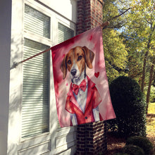 Load image into Gallery viewer, English Foxhound My Valentine House Flag