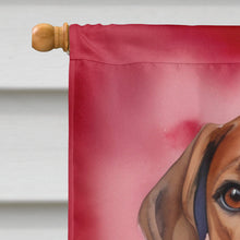 Load image into Gallery viewer, English Foxhound My Valentine House Flag
