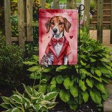 Load image into Gallery viewer, English Foxhound Valentine’s Day Garden Flag – Dog-Themed Heart Yard Decor