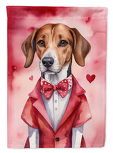 Load image into Gallery viewer, English Foxhound Valentine’s Day Garden Flag – Dog-Themed Heart Yard Decor
