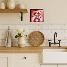 Load image into Gallery viewer, English Foxhound My Valentine Framed Metal Print