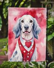 Load image into Gallery viewer, English Setter Valentine’s Day Garden Flag – Dog-Themed Heart Yard Decor