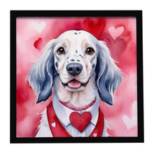 Load image into Gallery viewer, English Setter My Valentine Framed Metal Print