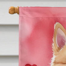 Load image into Gallery viewer, Finnish Spitz My Valentine House Flag