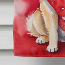 Load image into Gallery viewer, Finnish Spitz My Valentine House Flag