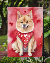 Load image into Gallery viewer, Finnish Spitz Valentine’s Day Garden Flag – Dog-Themed Heart Yard Decor
