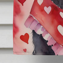 Load image into Gallery viewer, Flat-Coated Retriever My Valentine House Flag